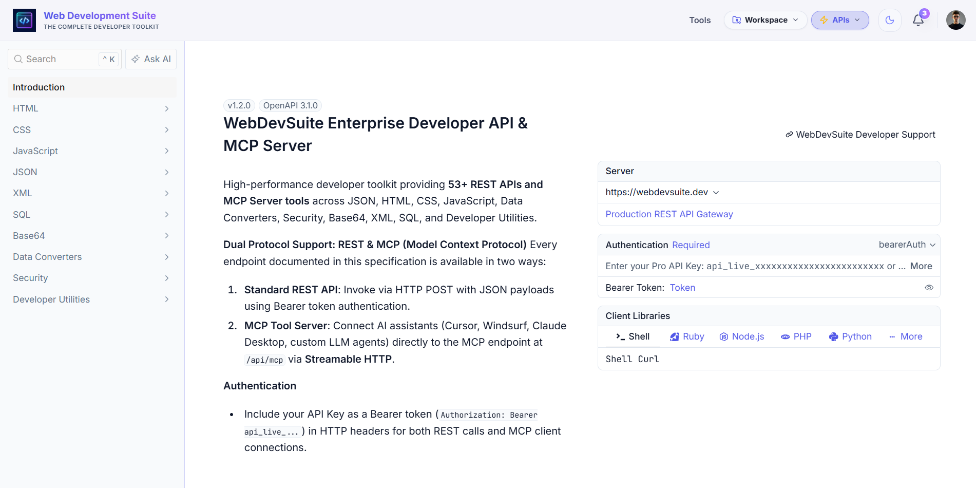 Headless REST API Developer Hub and Model Context Protocol Documentation